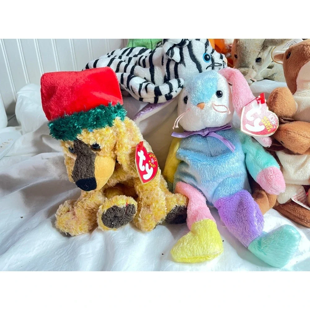 Ty Beanie Babies Stuffed Animals Including Jinglepup Dog Multi Color Bunny